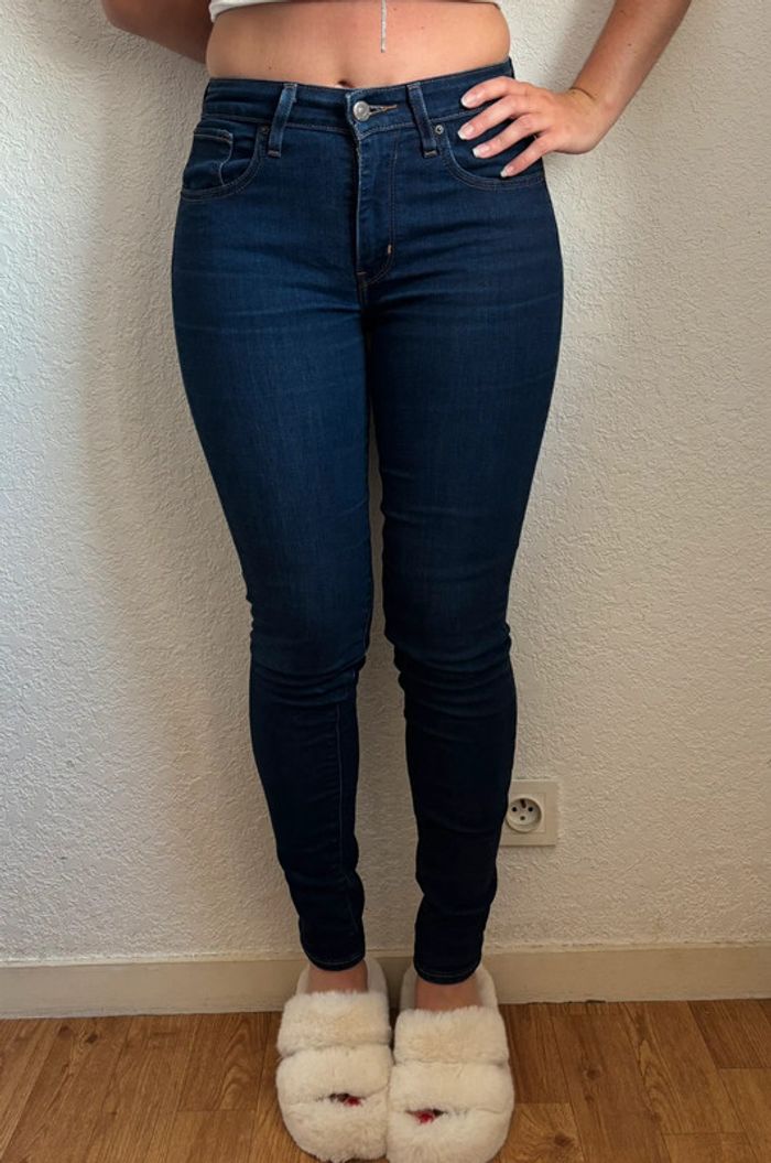 Jean Lévis 721 high rise super skinny bleu marine mi taille haute taille 36/38 W27 S/M L30