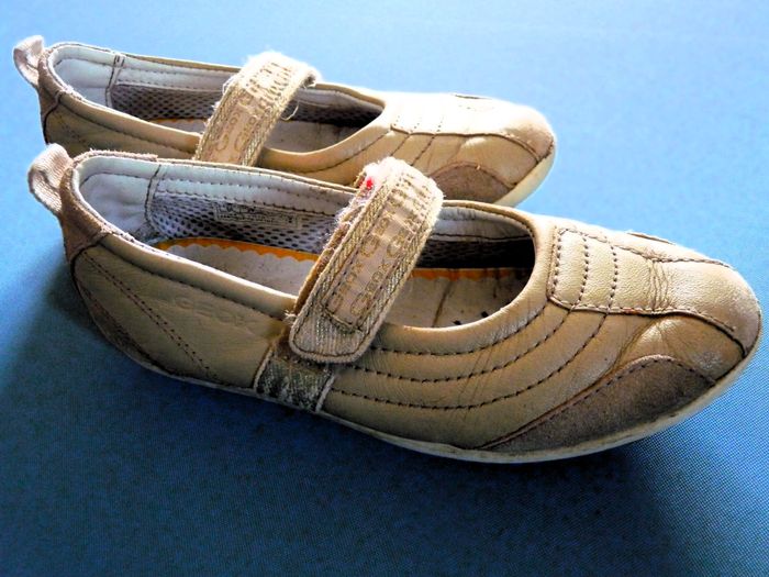 Chaussure cuir fille Geox 29 ballerine + baskets beige violet lot TBE - photo numéro 3