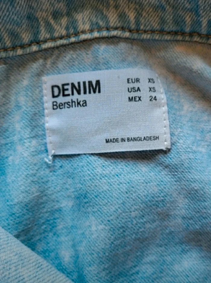 Combinaison longue en Jean denim clair délavé Bershka XS 34 - photo numéro 6