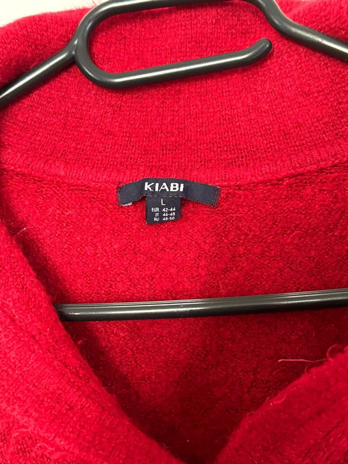 Pull rouge Kiabi taille L - photo numéro 3