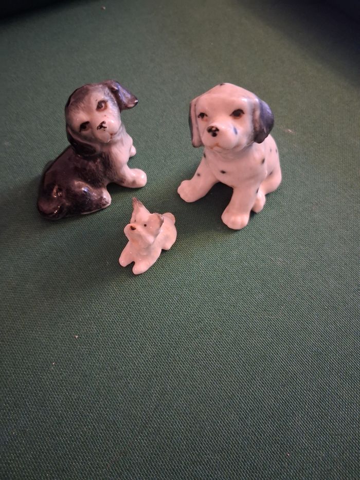 Lot 3 petit chien céramique