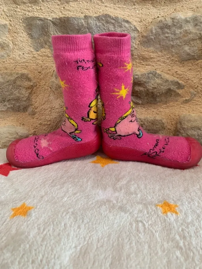 Chaussons chaussettes Isotoner T25/26 Roses - photo numéro 6