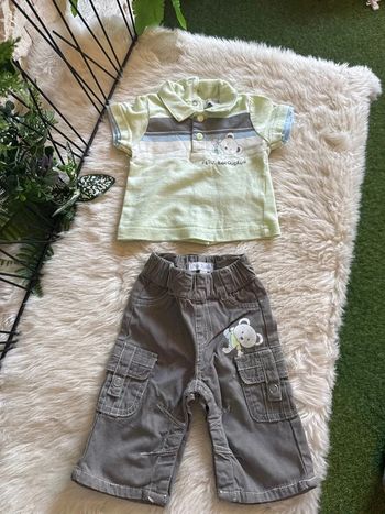 Ensemble polo et pantalon bébé garçon naissance