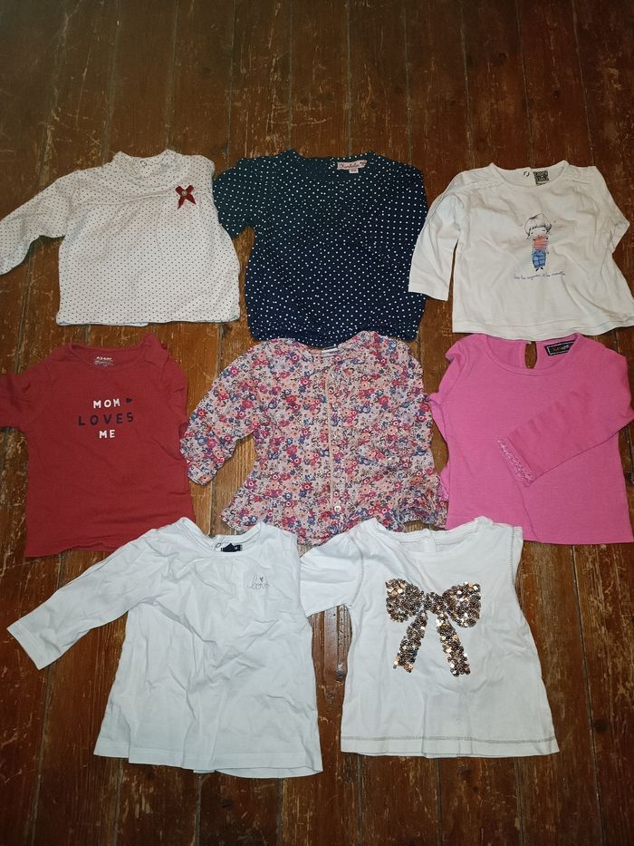 Lot tee-shirt ML 6 mois