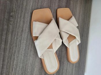 Sandale mule blanche