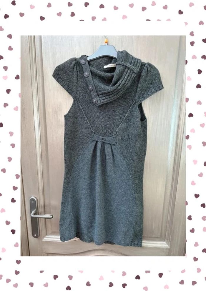 Robe en laine IKKS taille S grise - photo numéro 3