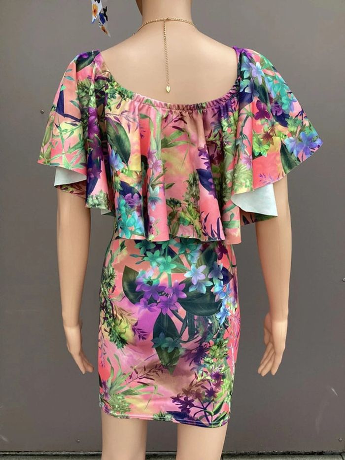 Robe tropicale Boohoo à volants – Taille 36 – Excellent état - photo numéro 6