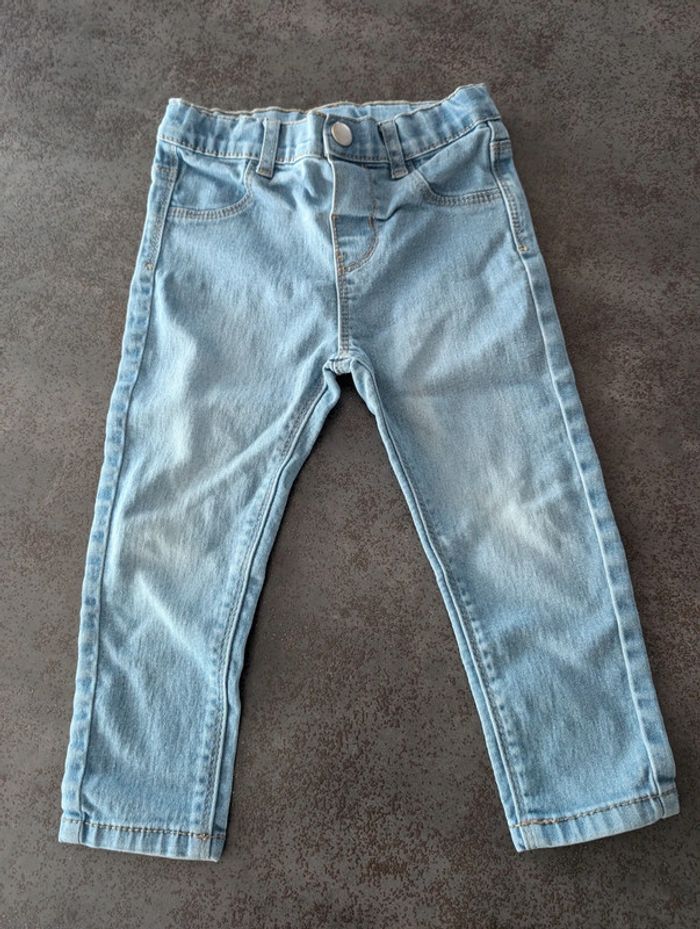 Pantalon jegging en jean bébé fille 18/24 mois
