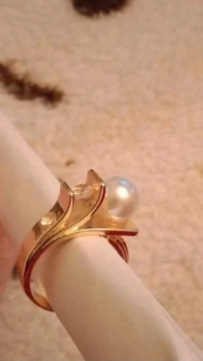 Bague élégante pierre synthétique et strass - photo numéro 3