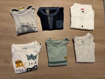 Lot tshirts manches longues 9m