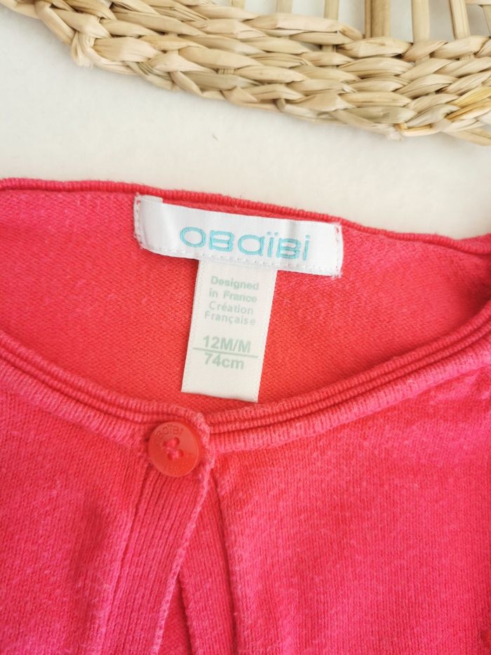 Boléro, gilet court rose Obaïbi 12 Mois - photo numéro 2