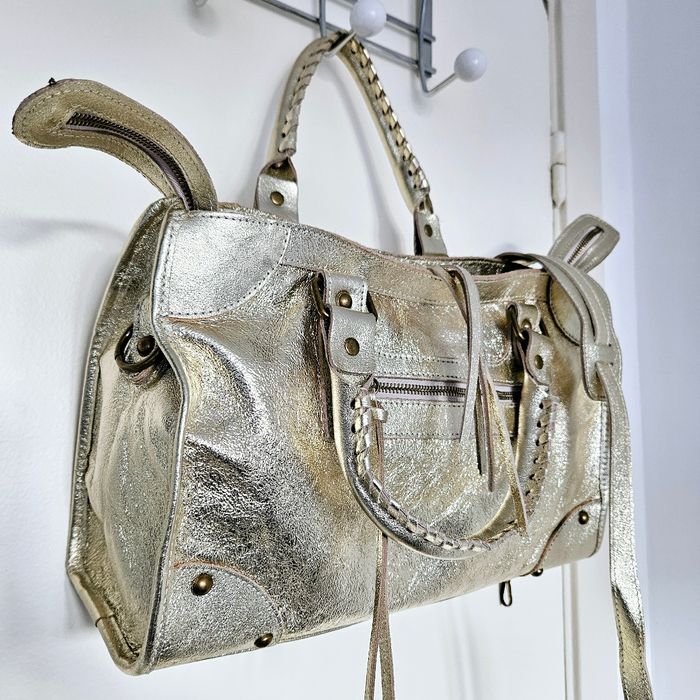 🇮🇹Grand Sac a main 100% Cuir D'orée avec Bandoulière🇮🇹 - photo numéro 3
