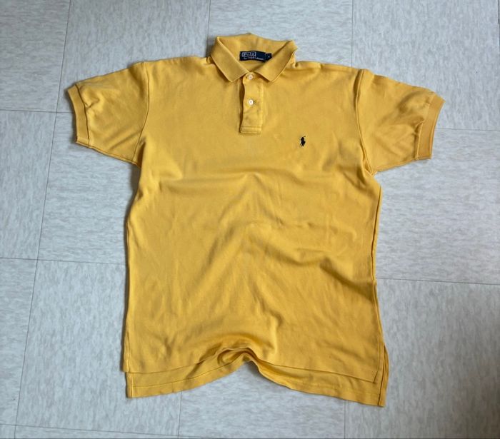 T-shirt Polo manche courte jaune moutarde Ralph Lauren - M