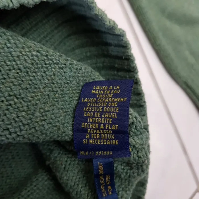 Pull Camionneur half demi zip Ralph Lauren L Vert - photo numéro 8