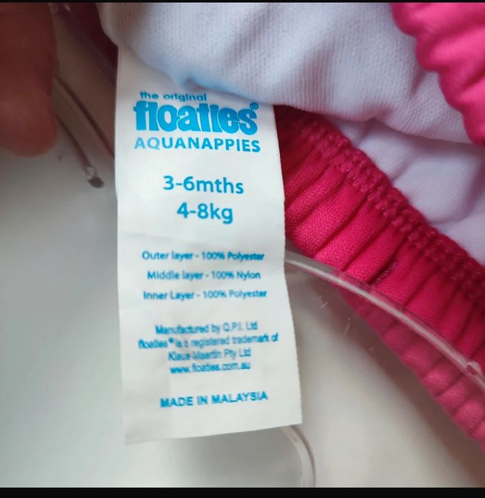 Maillot de bain rose pour bébé de 3-6 mois, Floaties - photo numéro 2