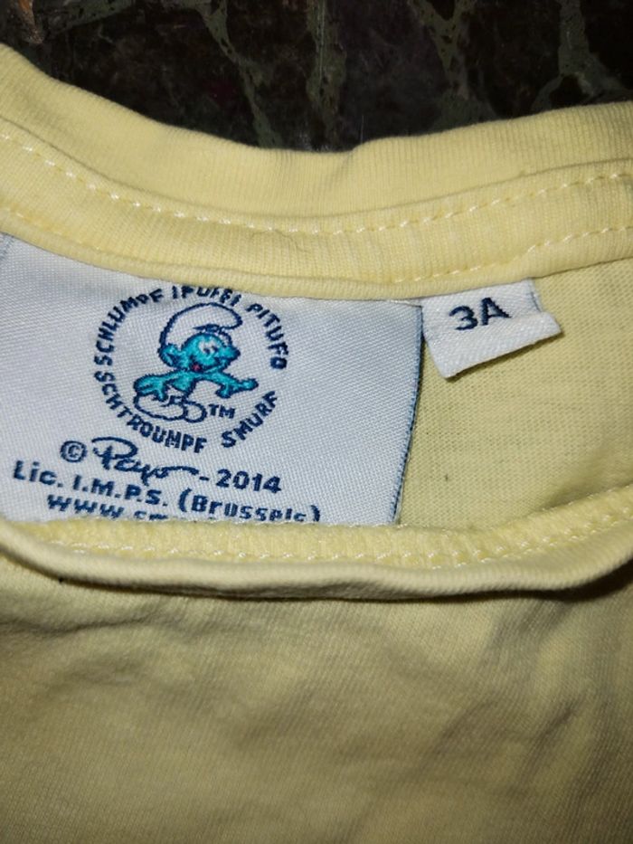 T-shirt monoprix kids 3 ans + donne t-shirt schtroumphette - photo numéro 5