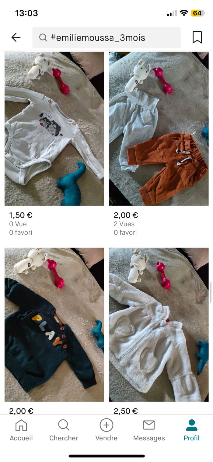 Vend vêtements garçon 3 mois - photo numéro 2