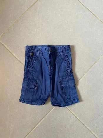 Short / Bermuda - Cargo - Okaidi - Bleu électrique - 2 ans