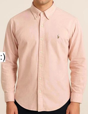 Chemise Ralph Lauren Yarmouth – Rose Vintage Y2K – 100% Coton