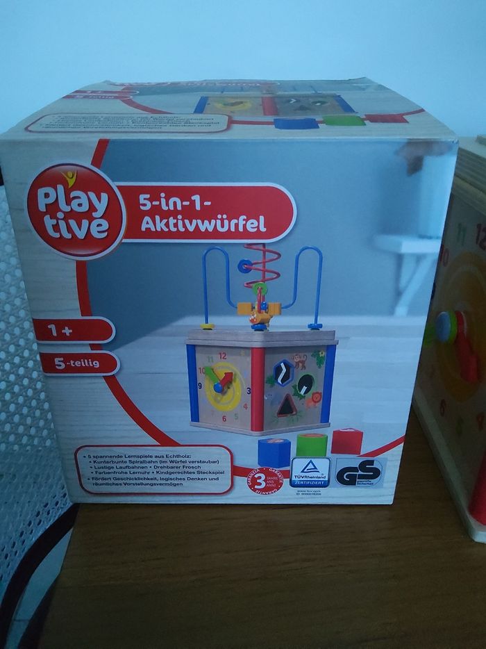 Cube d'activités 5 en 1 en bois - photo numéro 2