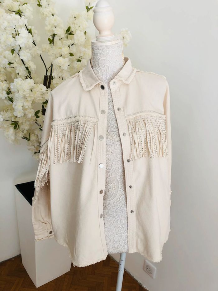 Veste légère à franges neuve taille XS Zara - photo numéro 12