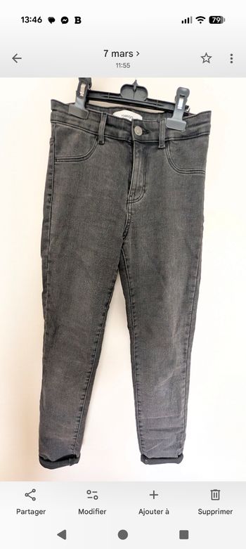 Jean slim gris foncé Mango