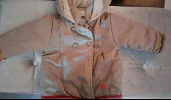 Veste fille intérieur polaire avec capuche 12 mois