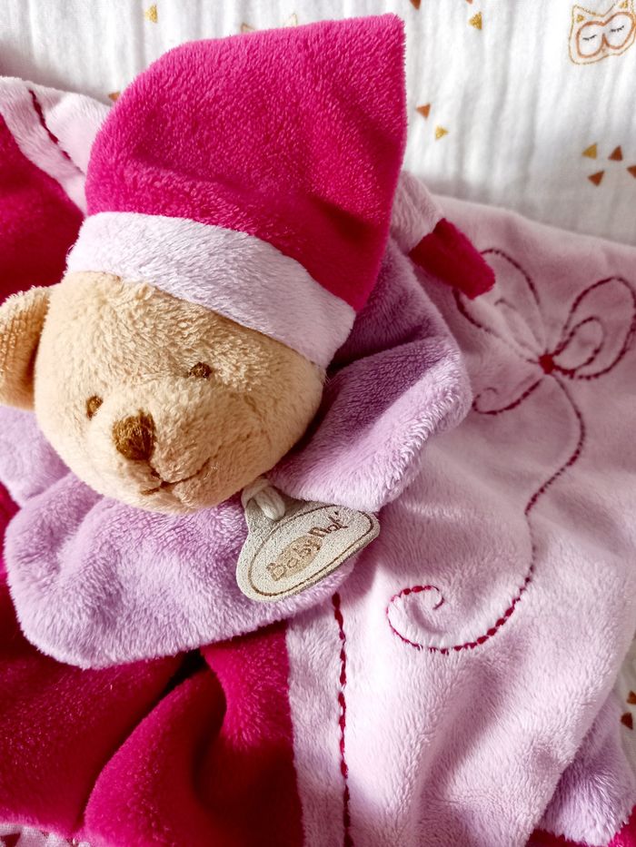 Doudou ours Baby Nat rose - photo numéro 2