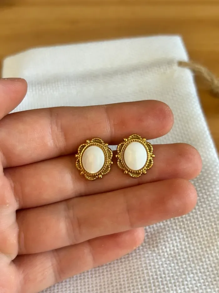 Boucle d’oreille vintage en acier inoxydable - photo numéro 2