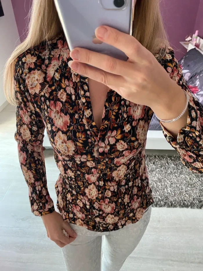 Blouse chemisier Ema blues - photo numéro 5