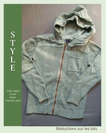 ✨ Gilet en Maille à Capuche – Kiabi ✨