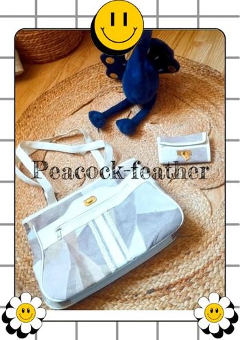 Sac à main cuir patchwork avec porte monnaie