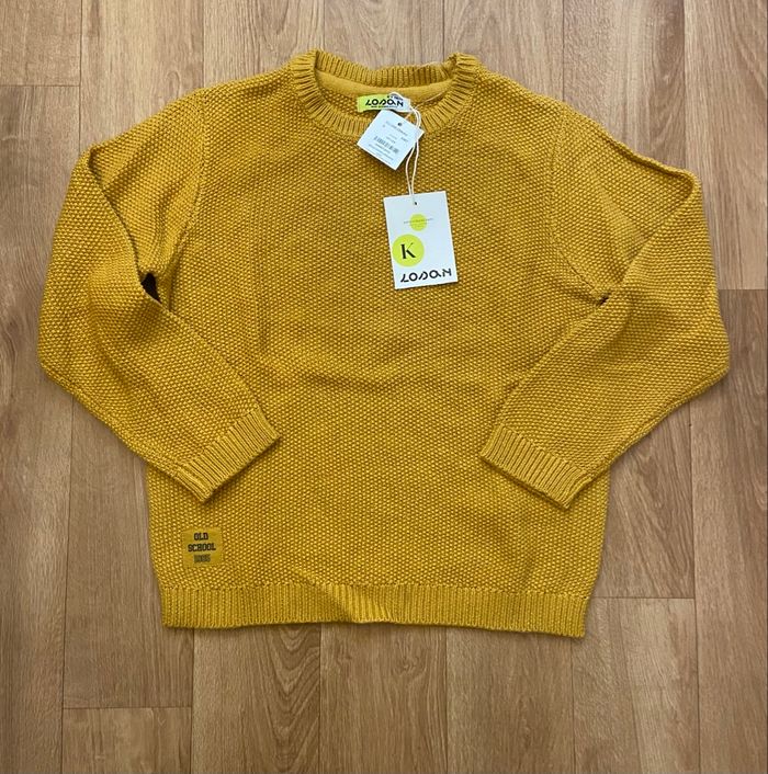 Pull maille jaune Mixte 6 ans - photo numéro 2