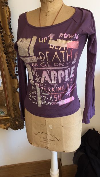 Teeshirt manches longues violet