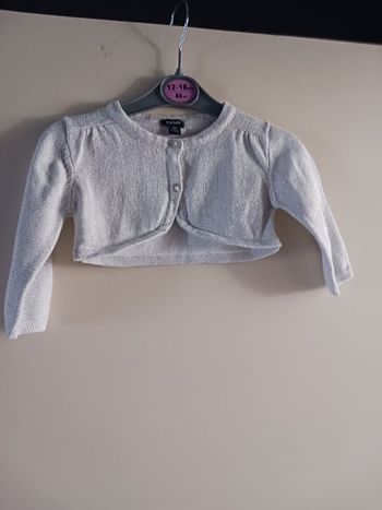 Boléro gris pailletée kiabi 6 mois