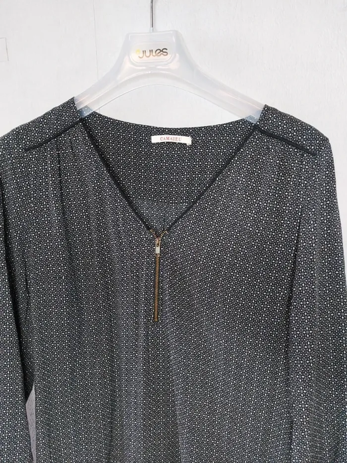 Robe fluide grise imprimé "Camaïeu" - photo numéro 3