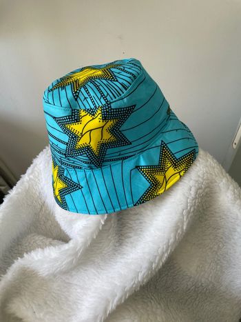 Bob réversible wax turquoise étoile