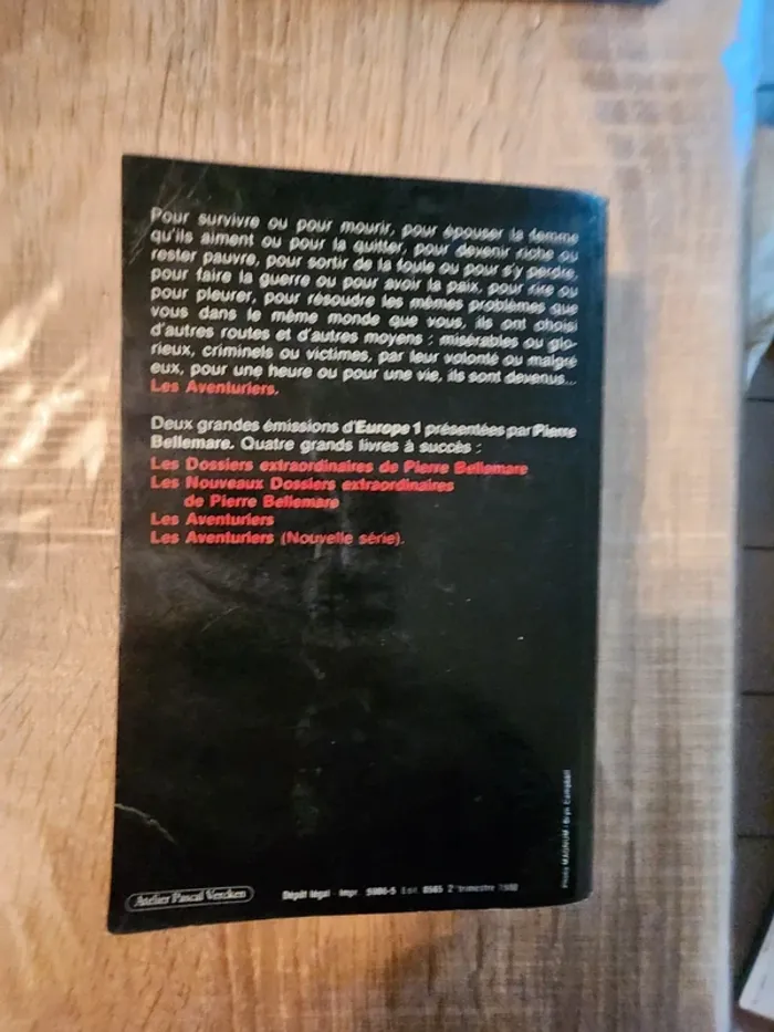 Livre de poche "les aventuriers" de Pierre Bellemare et Jacques Antoine - photo numéro 2