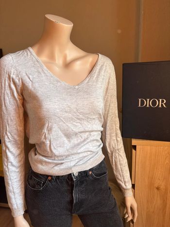 Pull gris à paillettes