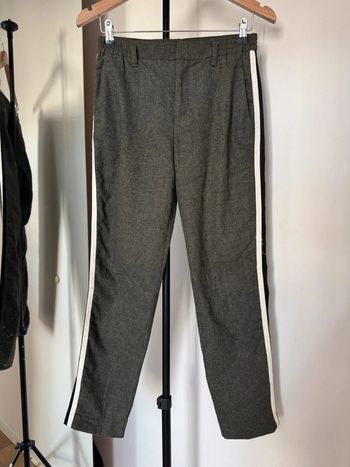 Pantalon vert khaki avec bandes S Zara