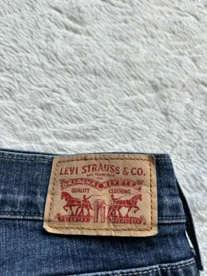 Jean Levi’s 505 Straight femme – taille 42/44 XL/2XL bleu foncé mi taille Modèle US rare - photo numéro 2