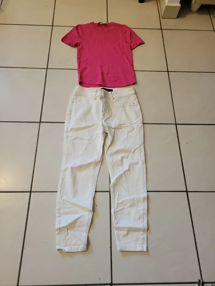 Ensemble haut rose et jean 36 - photo numéro 5