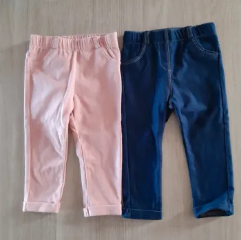 Lot 2 leggings fille 18 mois