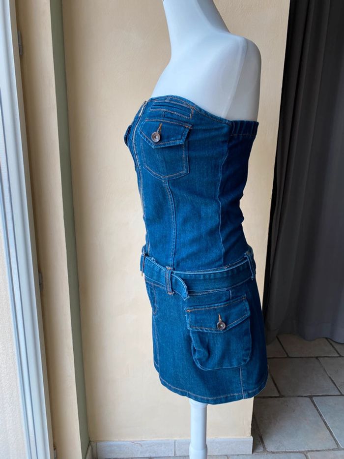 Robe bustier en jean Just F M - photo numéro 7