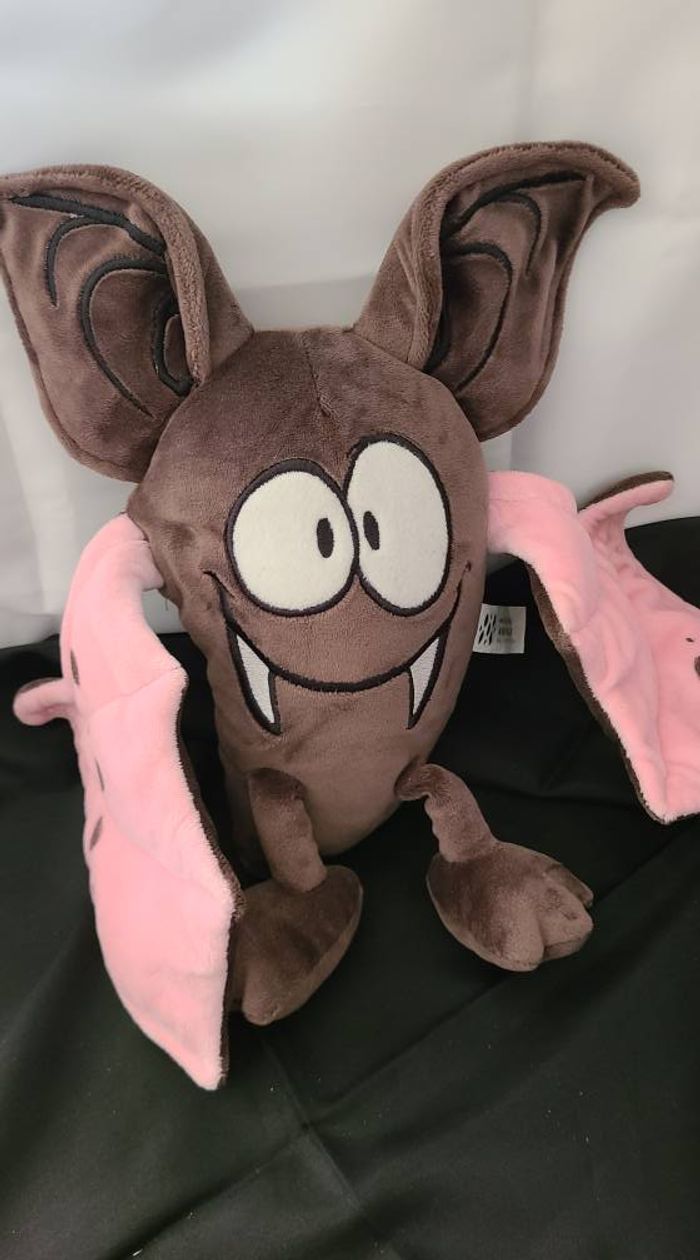peluche chauve souris brune rose heritage awali - photo numéro 4