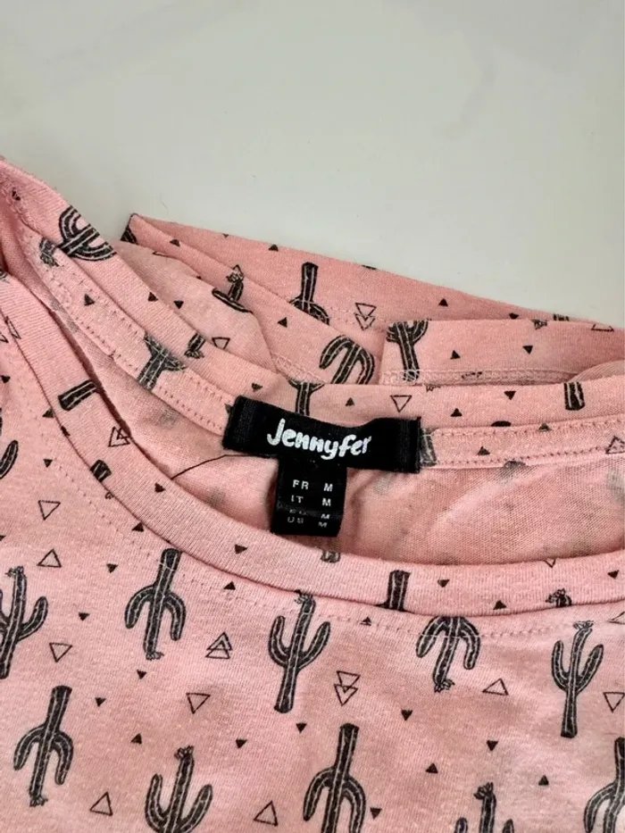 T-shirt Crop Top Rose Jennyfer - photo numéro 4