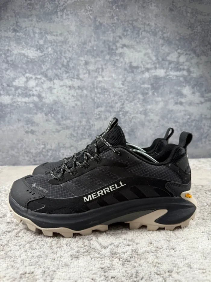 Merrell Moab Speed Gore-Tex Vibram - Black & Grey & White - photo numéro 5