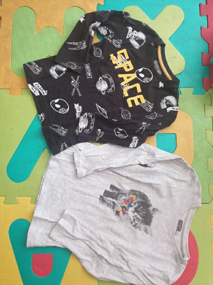 Lot 2 vetements garcon 3 ans hiver 10 pièces chemise, sweat, t-shirts, polos, pulls - photo numéro 6