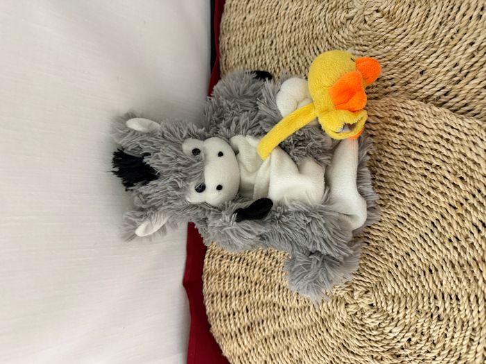 Doudou marionnette âne HISTOIRE D'OURS poussin marionnette à doigt - photo numéro 4