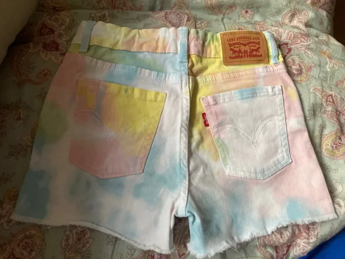 Levi’s short en jean multicolore pastel 8 ans - photo numéro 3